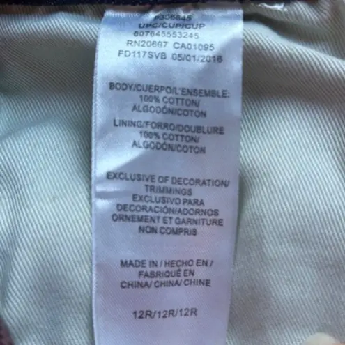 Dickies Flannel Lined Relaxed Fit Jeans 12R Dark Wash Cuff Warm Utility Campus