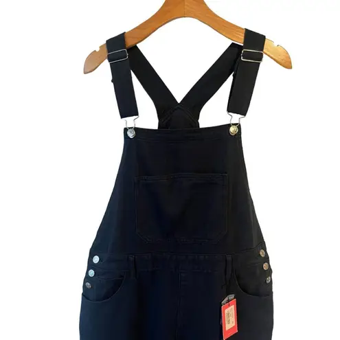 Edikted  Overalls Womens Size XL Sk8ter Wide Leg Soft Denim Dark Blue Full Length