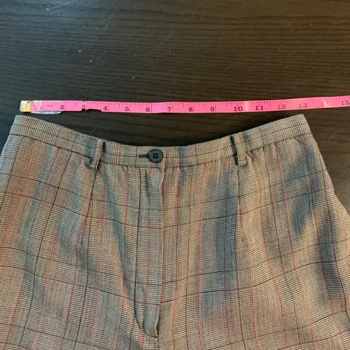 Carlisle VTG Plaid Wool Blend Retro Trouser 8 Gray Red Classic Career Pants READ - Image 5