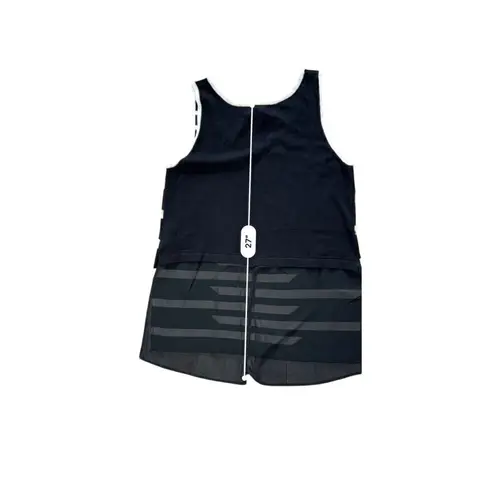 Ecru Washable Black Geometric Embroidered Tank Top XS NWOT Casual Sheer Trail