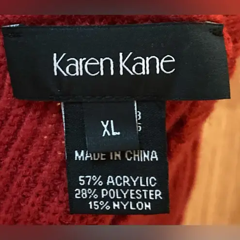 Karen Kane - Red long sleeve turtleneck winter Sweater size XL