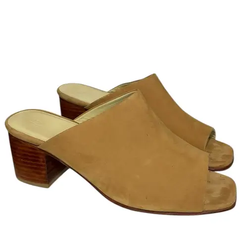 Nisolo Paloma Tan Suede Open Toe Mule 10