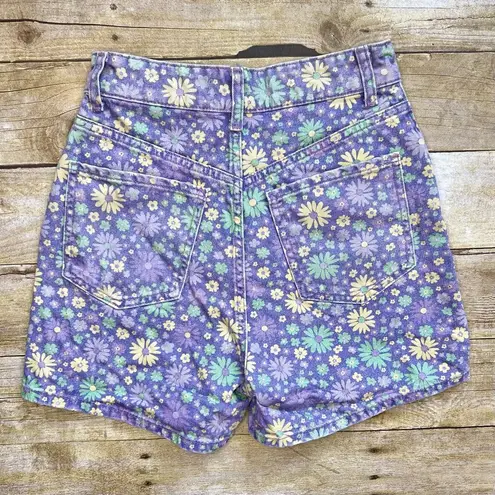 ZARA  Ditsy Floral High Waisted Denim Shorts