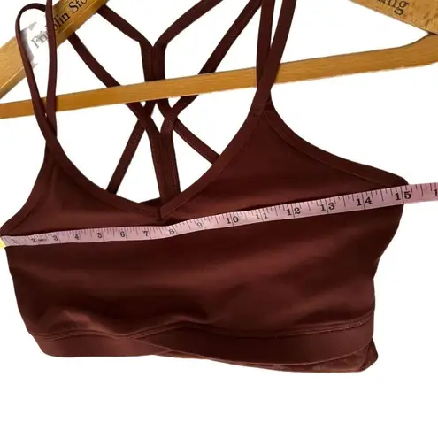 All In Motion Autumn Brown Sports Bra Workout Stretchy Bralette Sz Medium