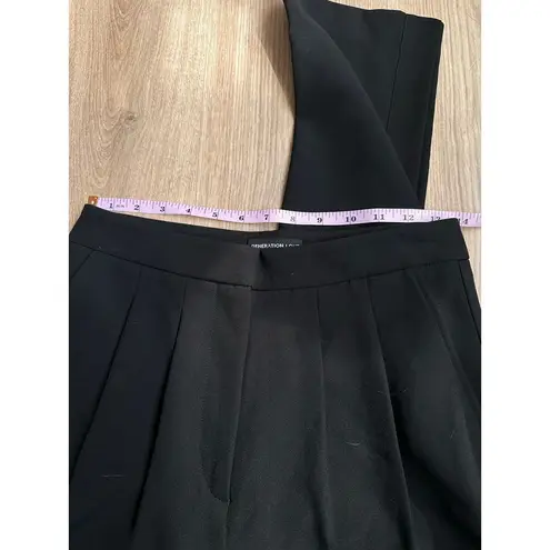 Generation Love Jenise High Rise Pleated Cropped Crepe Pants size 2 Black