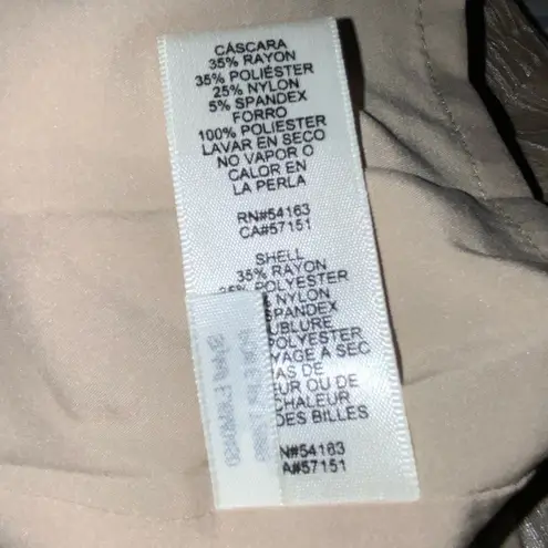 Eliza J Cream Taupe Crinkled Taffeta Jeweled Waist Double V Knee Length Dress 12