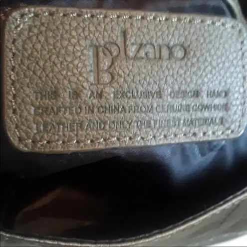 RARE! Bolzano Cow Hide Leather Satin Key Lock Bag Green