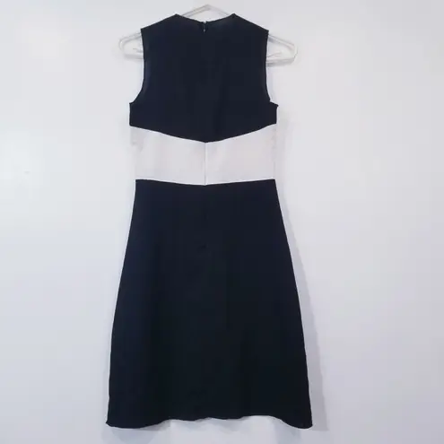 L'Agence Black White Color block Mini Dress Sleeveless