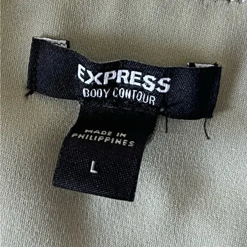 EXPRESS NWOT  Body Contour Bodysuit Pale Earthy Sage Green Color  SIZE LARGE