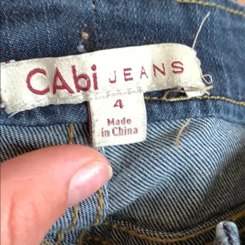 CAbi  dark wash denim flare jeans size 4!