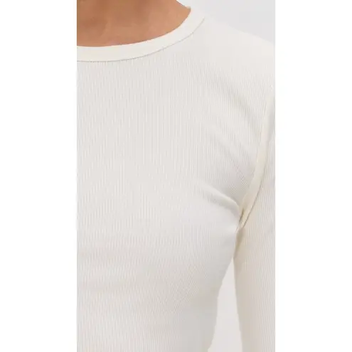Eterne Long Sleeve Fitted Top in Cream X