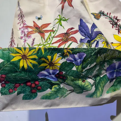 1992 Harlequin Mills 100% Cotton Tote Bag Floral With Birds Joyce