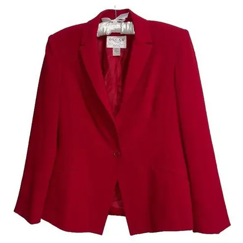 Oscar de la Renta 💖 Vintage Red Blazer 8P