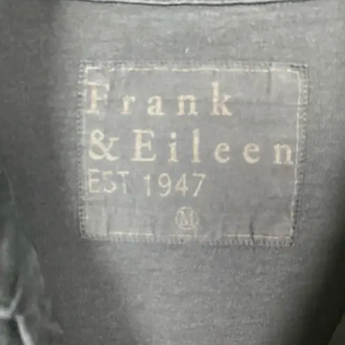 Frank & Eileen Black Cotton Nicole Henley Dress Sz.M