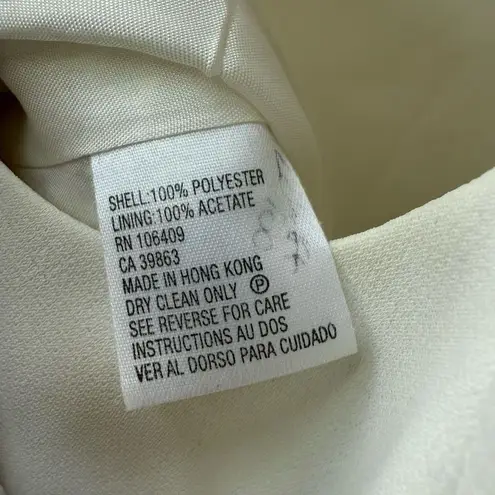 Tahari Vintage 90s Ivory Cropped Lined Tank Top Shell 12 Petite