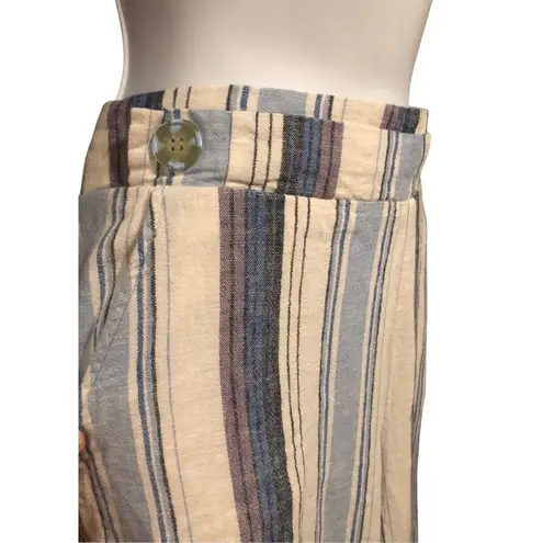 D. Jeans Definitions by Lagenlook Boho Striped Linen Blend Pant size L