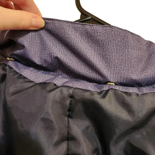 Woman Within Purple Full Zip Quilted Removable Hood Raincoat Jacket Sze 26/28 2X