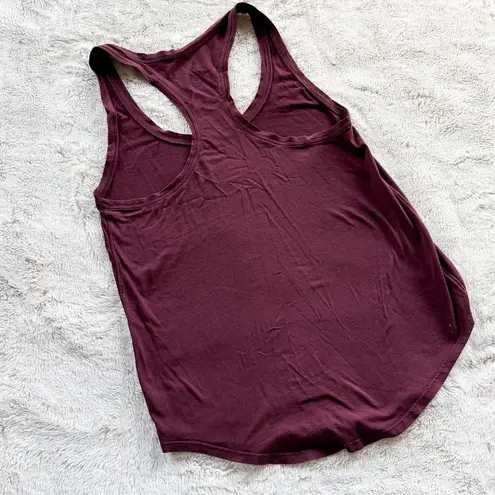 Lululemon  Burgandy Race Length Nulu Tank size 4/6