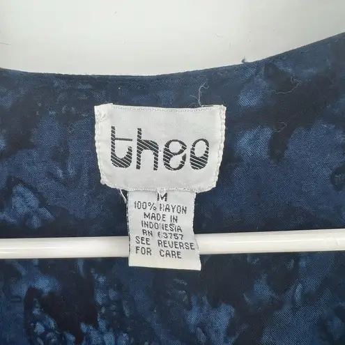 THEO Multi Color Patchwork 4 Button Vest VTG Art To Wear Artsy Festival Hippie Size M