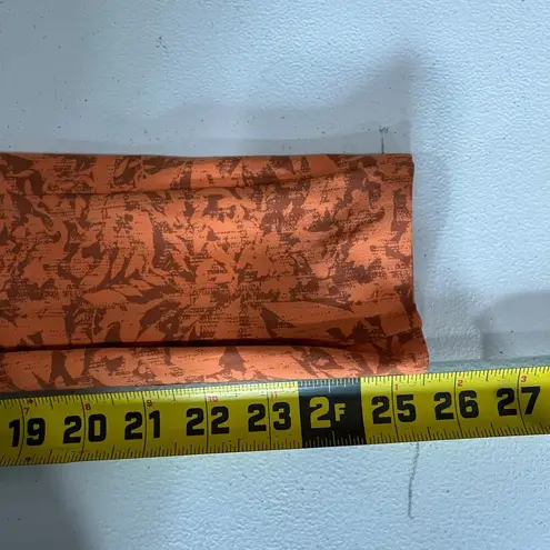 REI Coop Leggings Womens Small Orange Take your Time 7/8 Printed Pockets