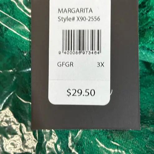 Frederick's of Hollywood Margarita Floral Green Lace Teddy Size 3X NWT
