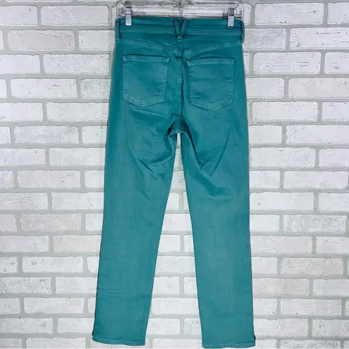Veronica Beard High Ryleigh High Rise Slim Straight Jeans in Teal Size 26