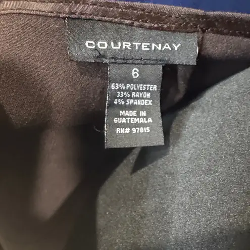 Courtenay Dark Brown Pencil Skirt with Pleated Detail Size 6