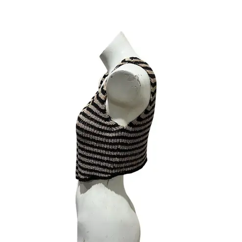Nectar Clothing Womens Stripe Knit Sweater Vest Multicolor Size M Cropped