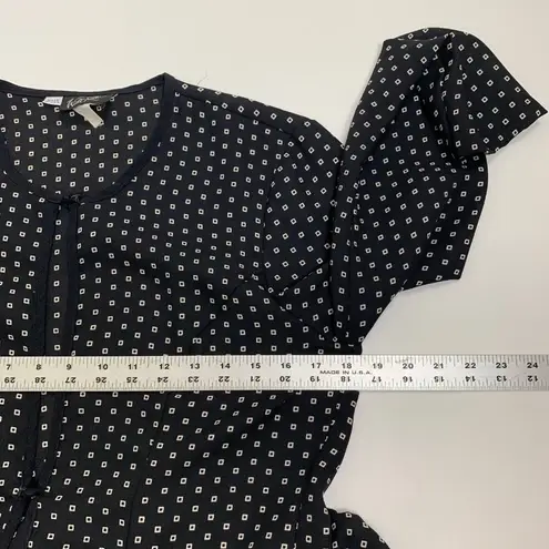 Wild Rose Women's Long Sleeve Open Front Cardigan Black & White Size 8