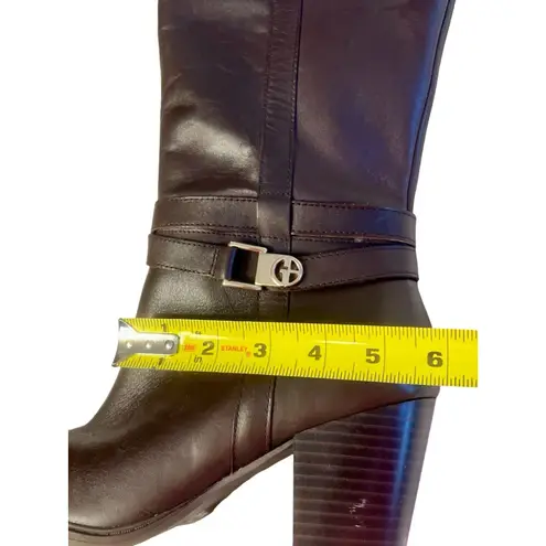 Giani Bernini Boots Womens 9.5 Brown Dress Boots Heeled Memory Foam Zip