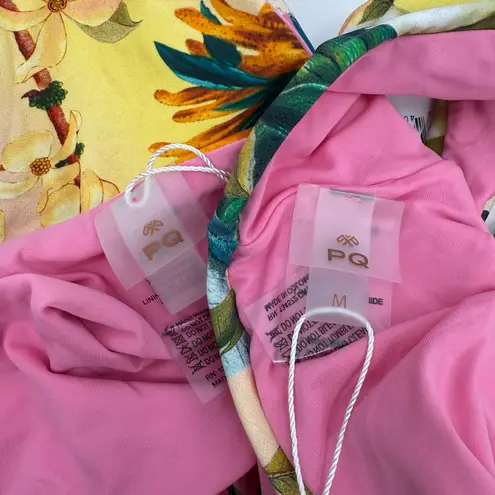 PQ SWIM PILYQ Bikini Set Size Medium NWT Oasis Reversible Knot Swim NWT Floral Yellow
