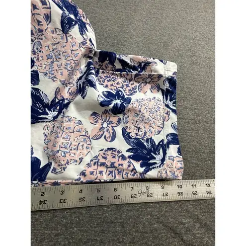 Juniper Lime Floral Pineapple Print Shorts Sz 10 Pink & Blue Golf Pickleball