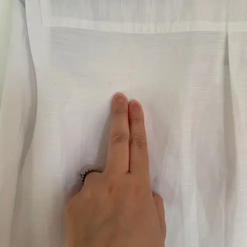 NWT J. Crew Factory Linen Blend Button Down in White M BY036 Size M