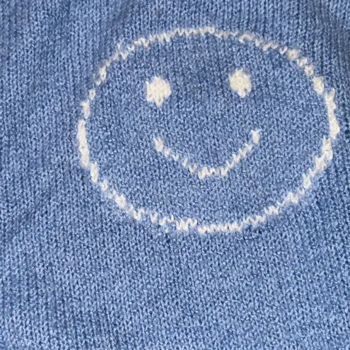 Moon & Madison Cropped Knit Sweater Blue Size L