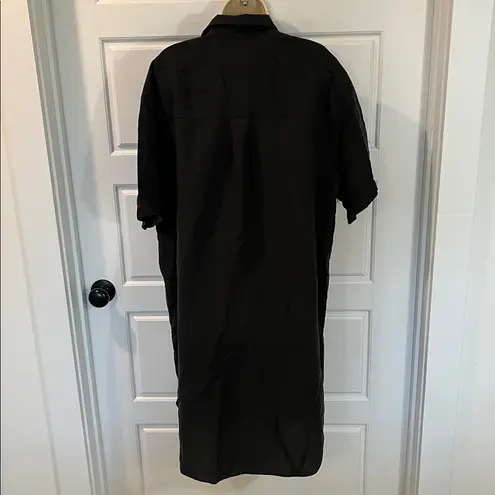 STOCKHOLM ATELIER & OTHER STORIES Oversized Shirt Dress Size Medium Black