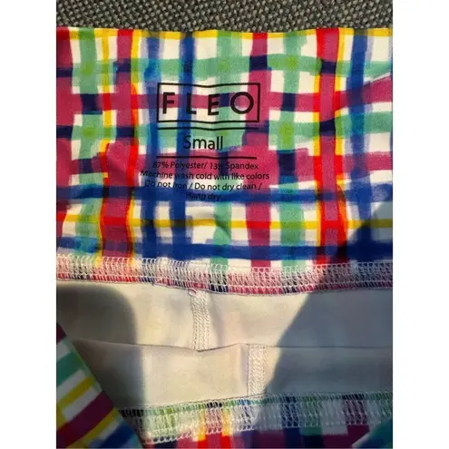 NWT Fleo Spring Be Nice Plaid Shorts power mid high size small Pink
