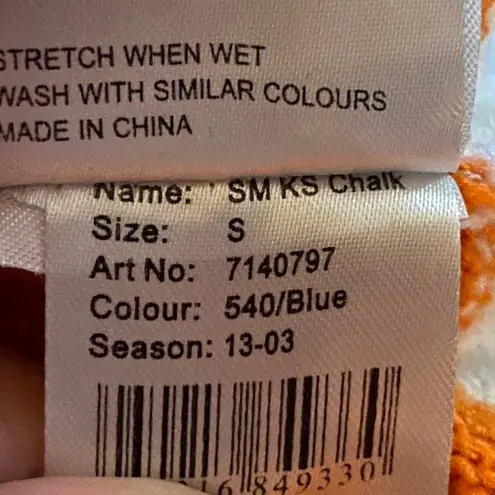 Saints & Mortals patriotic flag sweater size small Blue