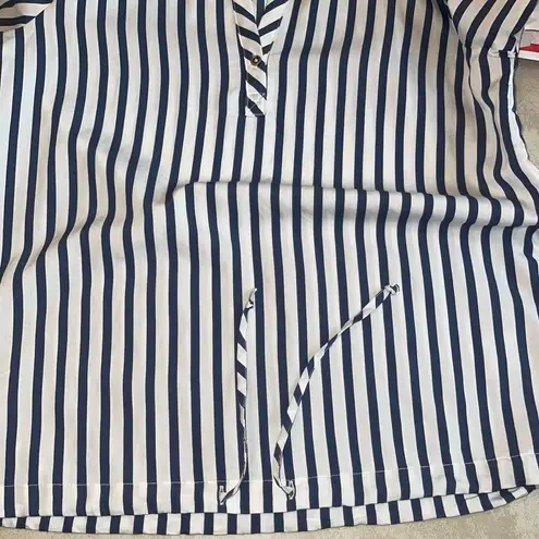Mavi Blue and White Button Down Shirt with Notched Collar Size XS