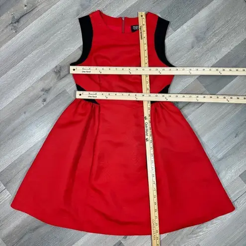 Prabal Gurung Target Colorblock Fit And Flare Sleeveless Party Mini Dress Red 2