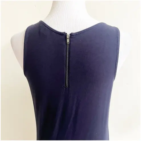 Theory  Colorblock Drop Waist Dress Size Navy White Size Small Scoop Neck Minimal