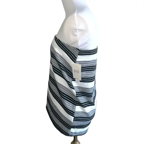 Joe Benbasset NWT Joe B Women’s Striped Black Gray White Stretchable Skirt wrap styled size XL