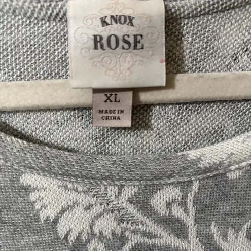 Knox Rose  Tunic Sweater Womens XL Multicolor Floral Print Pullover Sweatshirt