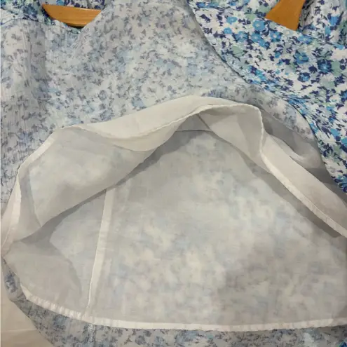 Wonderly Belks Blue Floral Ditsy Midi Skirt size Med