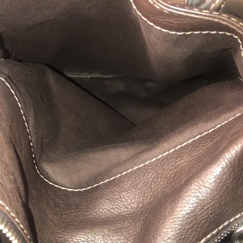 Chloé CHLOE Paddington Dark Brown Leather Bag with Lock and Key