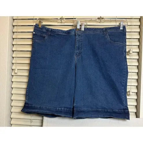 Woman Within Women's Within Women's Denim Knee High Shorts Size 28W Sku 2919