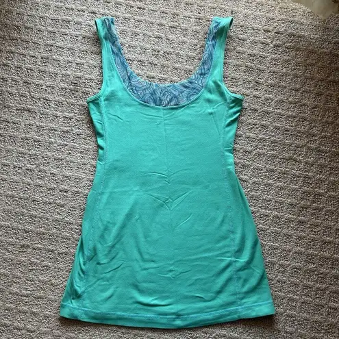 Lululemon Tank Top Womens Green Blue Swift Tech Yoga Gym Teal Running Y2K Size 4
