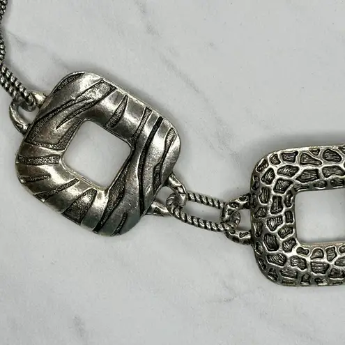 Silver Textured Medallion Chain Belt Animal Print One Size (OS) ✨