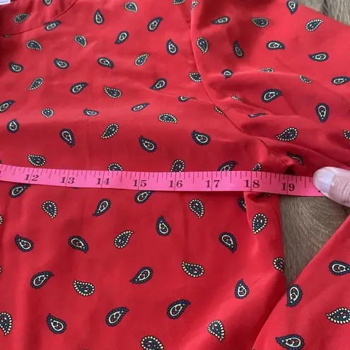 Pendleton Vintage 80’s Country Sophisticates Red Paisley Blouse 8 M made in USA