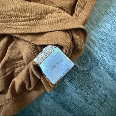 Deep V Surplice Crop Top Medium Amber Caramel Going Out Orange