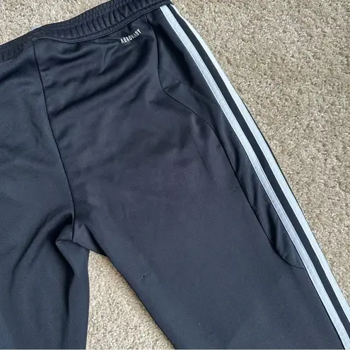 Adidas  Black Sweatpants with Signature Stripes